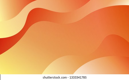 Colorful Vibrant Shapes. Abstract wave shape with gradient color. Warm colors. Vector illustration. Gradient.