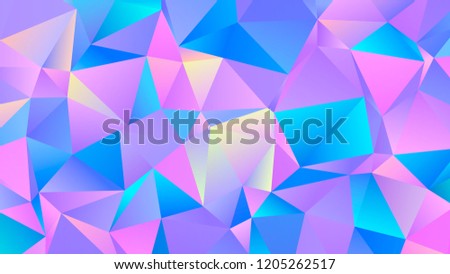 Colorful Vibrant Triangular Background. Pastel Colored Abstract Polygonal Design. 