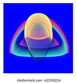 Colorful vibrant Wallpaper Background. Dynamic flux Effect. Abstract Face Vector Illustration. Monster Character Icon Head Design. Modern and Techno Style Pattern.