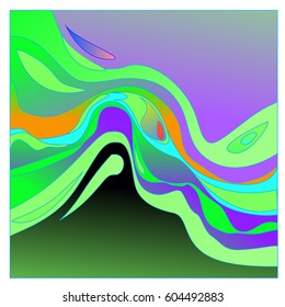 Colorful vibrant Wave Background. Dynamic Effect. Abstract Vector Illustration. Design Template. Modern Pattern.