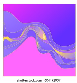Colorful vibrant Wave Background. Dynamic Effect. Abstract Vector Illustration. Design Template. Modern Pattern.