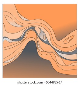 Colorful vibrant Wave Background. Dynamic Effect. Abstract Vector Illustration. Design Template. Modern Pattern.