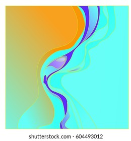 Colorful vibrant Wave Background. Dynamic Effect. Abstract Vector Illustration. Design Template. Modern Pattern.