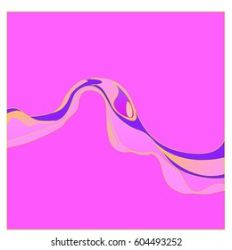 Colorful vibrant Wave Background. Dynamic Effect. Abstract Vector Illustration. Design Template. Modern Pattern.