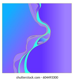 Colorful vibrant Wave Background. Dynamic Effect. Abstract Vector Illustration. Design Template. Modern Pattern.