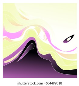 Colorful vibrant Wave Background. Dynamic Effect. Abstract Vector Illustration. Design Template. Modern Pattern.