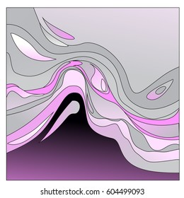 Colorful vibrant Wave Background. Dynamic Effect. Abstract Vector Illustration. Design Template. Modern Pattern.