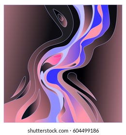 Colorful vibrant Wave Background. Dynamic Effect. Abstract Vector Illustration. Design Template. Modern Pattern.