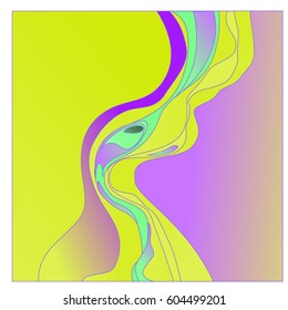 Colorful vibrant Wave Background. Dynamic Effect. Abstract Vector Illustration. Design Template. Modern Pattern.