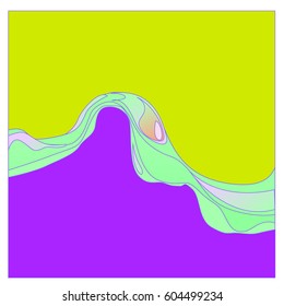 Colorful vibrant Wave Background. Dynamic Effect. Abstract Vector Illustration. Design Template. Modern Pattern.