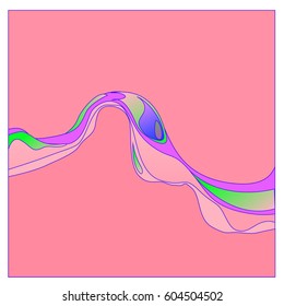 Colorful vibrant Wave Background. Dynamic Effect. Abstract Vector Illustration. Design Template. Modern Pattern.