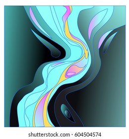 Colorful vibrant Wave Background. Dynamic Effect. Abstract Vector Illustration. Design Template. Modern Pattern.