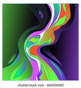 Colorful vibrant Wave Background. Dynamic Effect. Abstract Vector Illustration. Design Template. Modern Pattern.