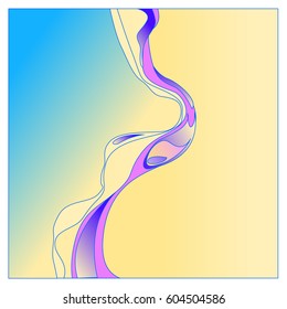 Colorful vibrant Wave Background. Dynamic Effect. Abstract Vector Illustration. Design Template. Modern Pattern.