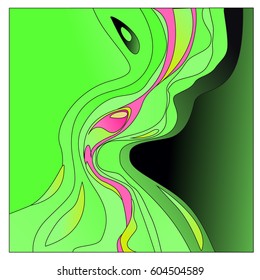 Colorful vibrant Wave Background. Dynamic Effect. Abstract Vector Illustration. Design Template. Modern Pattern.