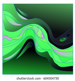 Colorful vibrant Wave Background. Dynamic Effect. Abstract Vector Illustration. Design Template. Modern Pattern.