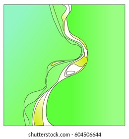 Colorful vibrant Wave Background. Dynamic Effect. Abstract Vector Illustration. Design Template. Modern Pattern.