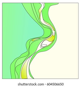 Colorful vibrant Wave Background. Dynamic Effect. Abstract Vector Illustration. Design Template. Modern Pattern.