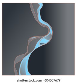 Colorful vibrant Wave Background. Dynamic Effect. Abstract Vector Illustration. Design Template. Modern Pattern.