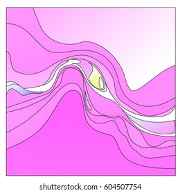 Colorful vibrant Wave Background. Dynamic Effect. Abstract Vector Illustration. Design Template. Modern Pattern.