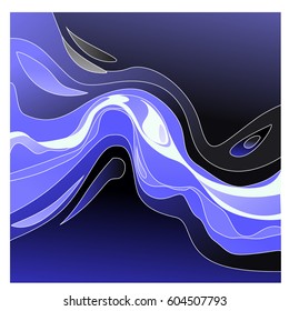Colorful vibrant Wave Background. Dynamic Effect. Abstract Vector Illustration. Design Template. Modern Pattern.