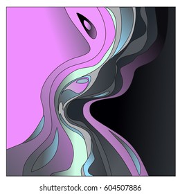 Colorful vibrant Wave Background. Dynamic Effect. Abstract Vector Illustration. Design Template. Modern Pattern.