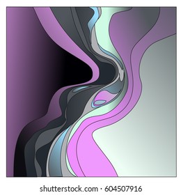 Colorful vibrant Wave Background. Dynamic Effect. Abstract Vector Illustration. Design Template. Modern Pattern.