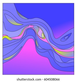 Colorful vibrant Wave Background. Dynamic Effect. Abstract Vector Illustration. Design Template. Modern Pattern.