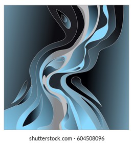 Colorful vibrant Wave Background. Dynamic Effect. Abstract Vector Illustration. Design Template. Modern Pattern.