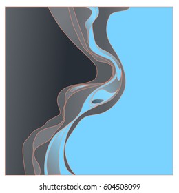 Colorful vibrant Wave Background. Dynamic Effect. Abstract Vector Illustration. Design Template. Modern Pattern.
