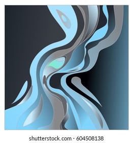 Colorful vibrant Wave Background. Dynamic Effect. Abstract Vector Illustration. Design Template. Modern Pattern.