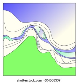 Colorful vibrant Wave Background. Dynamic Effect. Abstract Vector Illustration. Design Template. Modern Pattern.