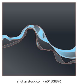 Colorful vibrant Wave Background. Dynamic Effect. Abstract Vector Illustration. Design Template. Modern Pattern.