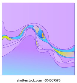 Colorful vibrant Wave Background. Dynamic Effect. Abstract Vector Illustration. Design Template. Modern Pattern.