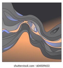 Colorful vibrant Wave Background. Dynamic Effect. Abstract Vector Illustration. Design Template. Modern Pattern.