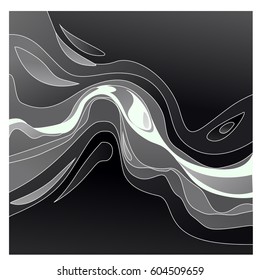 Colorful vibrant Wave Background. Dynamic Effect. Abstract Vector Illustration. Design Template. Modern Pattern.