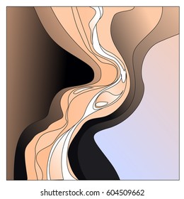 Colorful vibrant Wave Background. Dynamic Effect. Abstract Vector Illustration. Design Template. Modern Pattern.