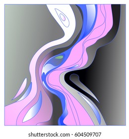 Colorful vibrant Wave Background. Dynamic Effect. Abstract Vector Illustration. Design Template. Modern Pattern.