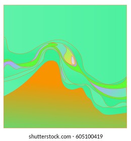 Colorful vibrant Wave Background. Dynamic Effect. Abstract Vector Illustration. Design Template. Modern Pattern.