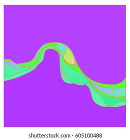 Colorful vibrant Wave Background. Dynamic Effect. Abstract Vector Illustration. Design Template. Modern Pattern.