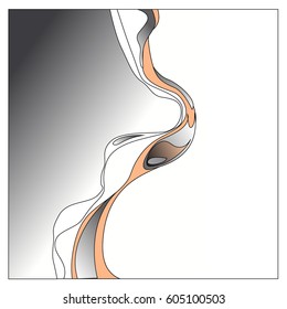 Colorful vibrant Wave Background. Dynamic Effect. Abstract Vector Illustration. Design Template. Modern Pattern.