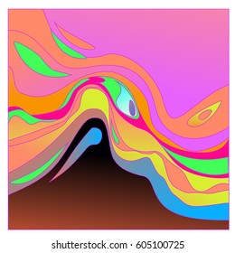 Colorful vibrant Wave Background. Dynamic Effect. Abstract Vector Illustration. Design Template. Modern Pattern.