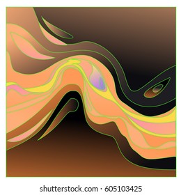 Colorful vibrant Wave Background. Dynamic Effect. Abstract Vector Illustration. Design Template. Modern Pattern.