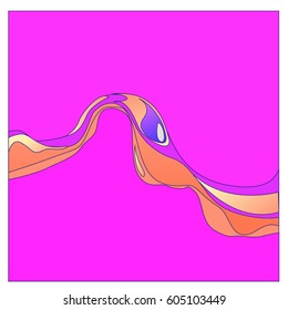 Colorful vibrant Wave Background. Dynamic Effect. Abstract Vector Illustration. Design Template. Modern Pattern.