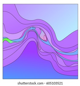 Colorful vibrant Wave Background. Dynamic Effect. Abstract Vector Illustration. Design Template. Modern Pattern.