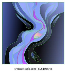Colorful vibrant Wave Background. Dynamic Effect. Abstract Vector Illustration. Design Template. Modern Pattern.