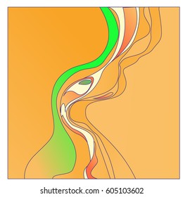 Colorful vibrant Wave Background. Dynamic Effect. Abstract Vector Illustration. Design Template. Modern Pattern.