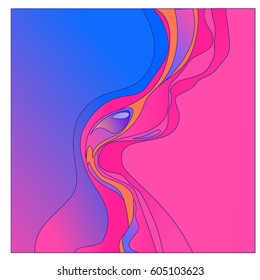Colorful vibrant Wave Background. Dynamic Effect. Abstract Vector Illustration. Design Template. Modern Pattern.