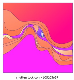Colorful vibrant Wave Background. Dynamic Effect. Abstract Vector Illustration. Design Template. Modern Pattern.