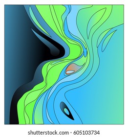 Colorful vibrant Wave Background. Dynamic Effect. Abstract Vector Illustration. Design Template. Modern Pattern.